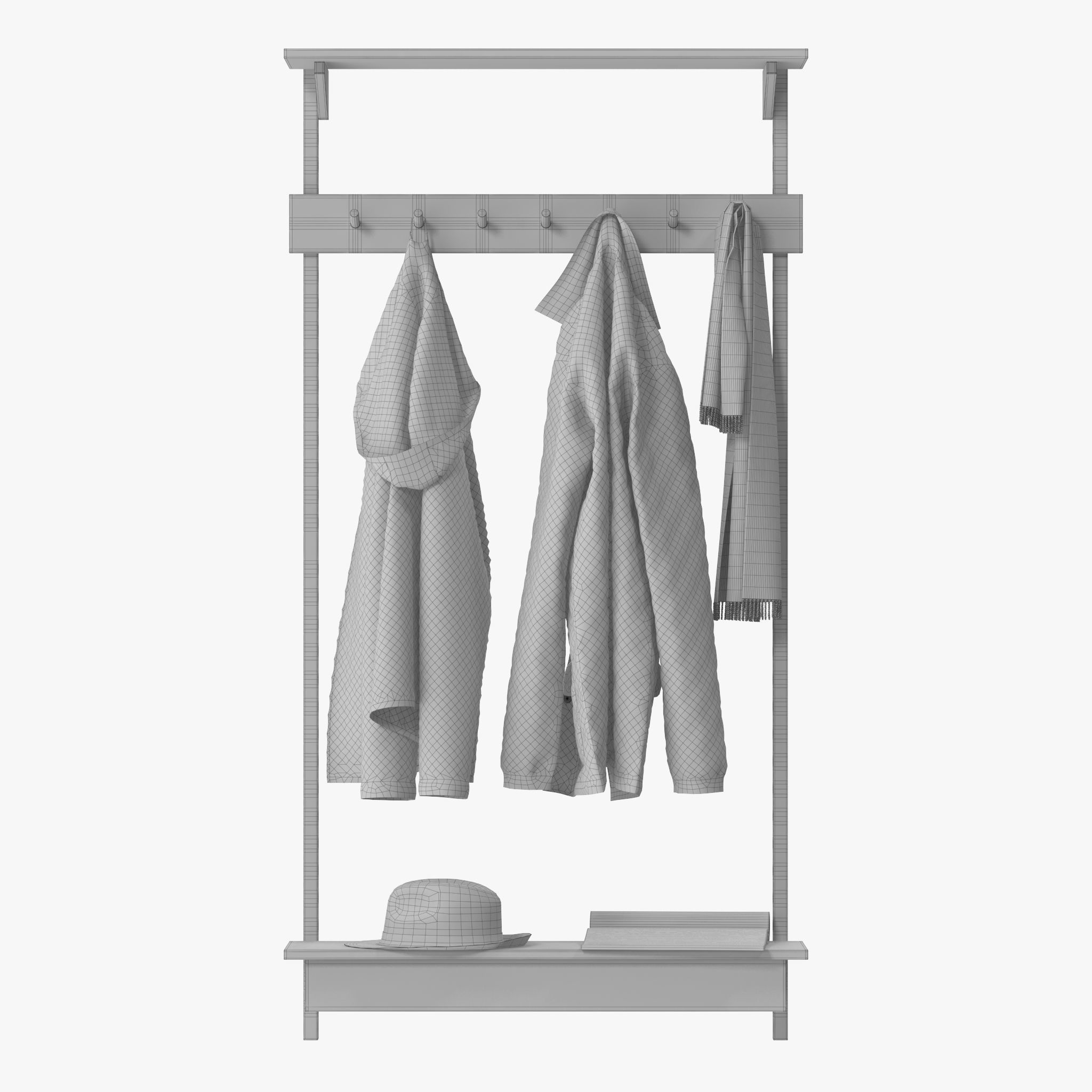 Unit Coat Rack by Stattmann 3D model_10