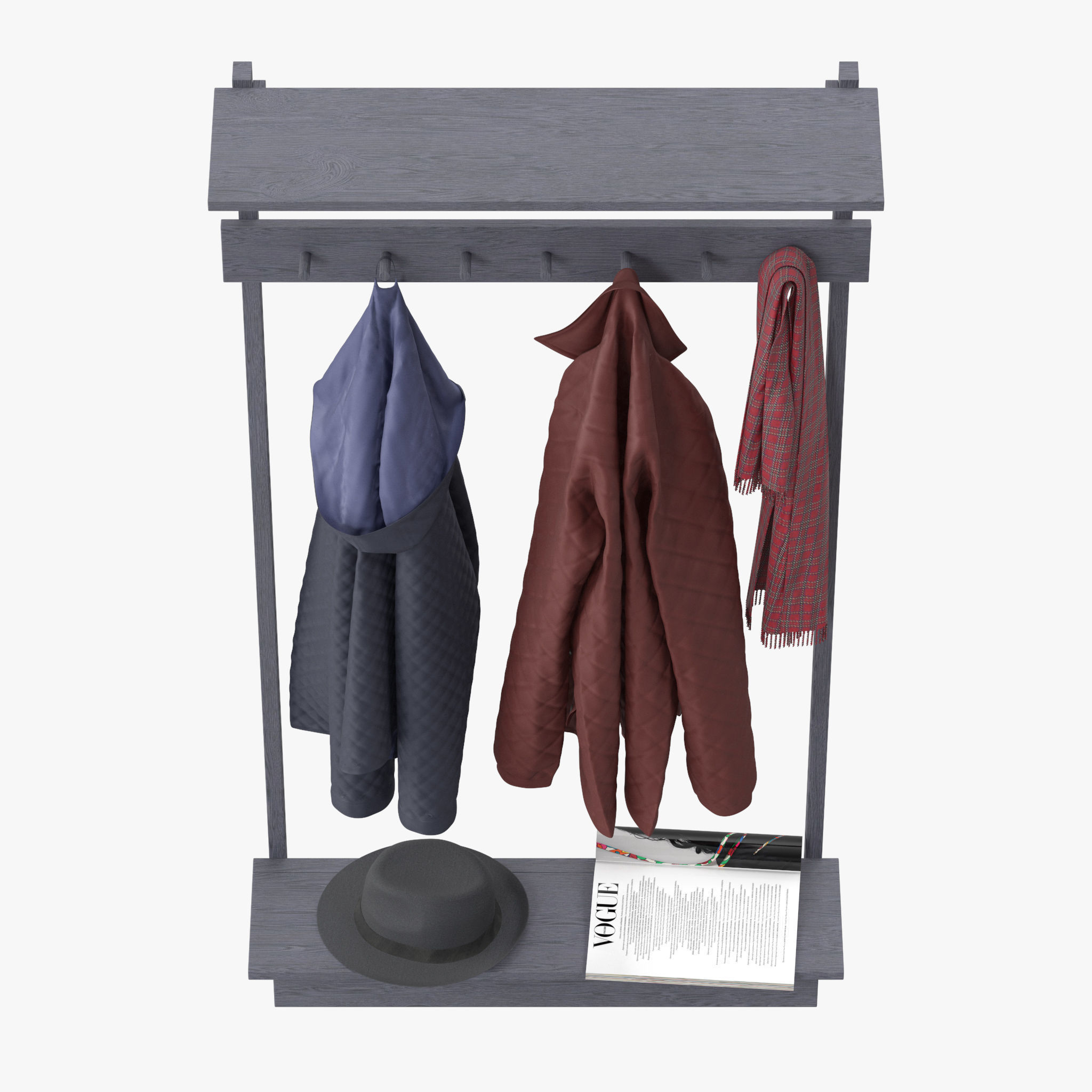 Unit Coat Rack by Stattmann 3D model_6