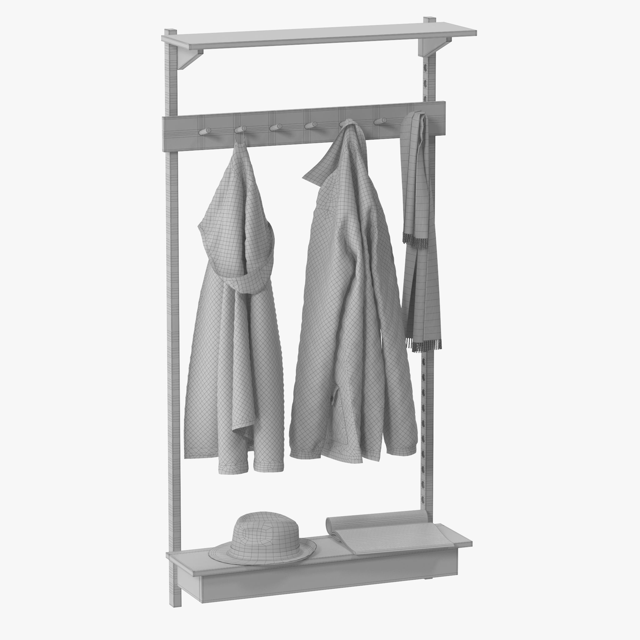 Unit Coat Rack by Stattmann 3D model_11