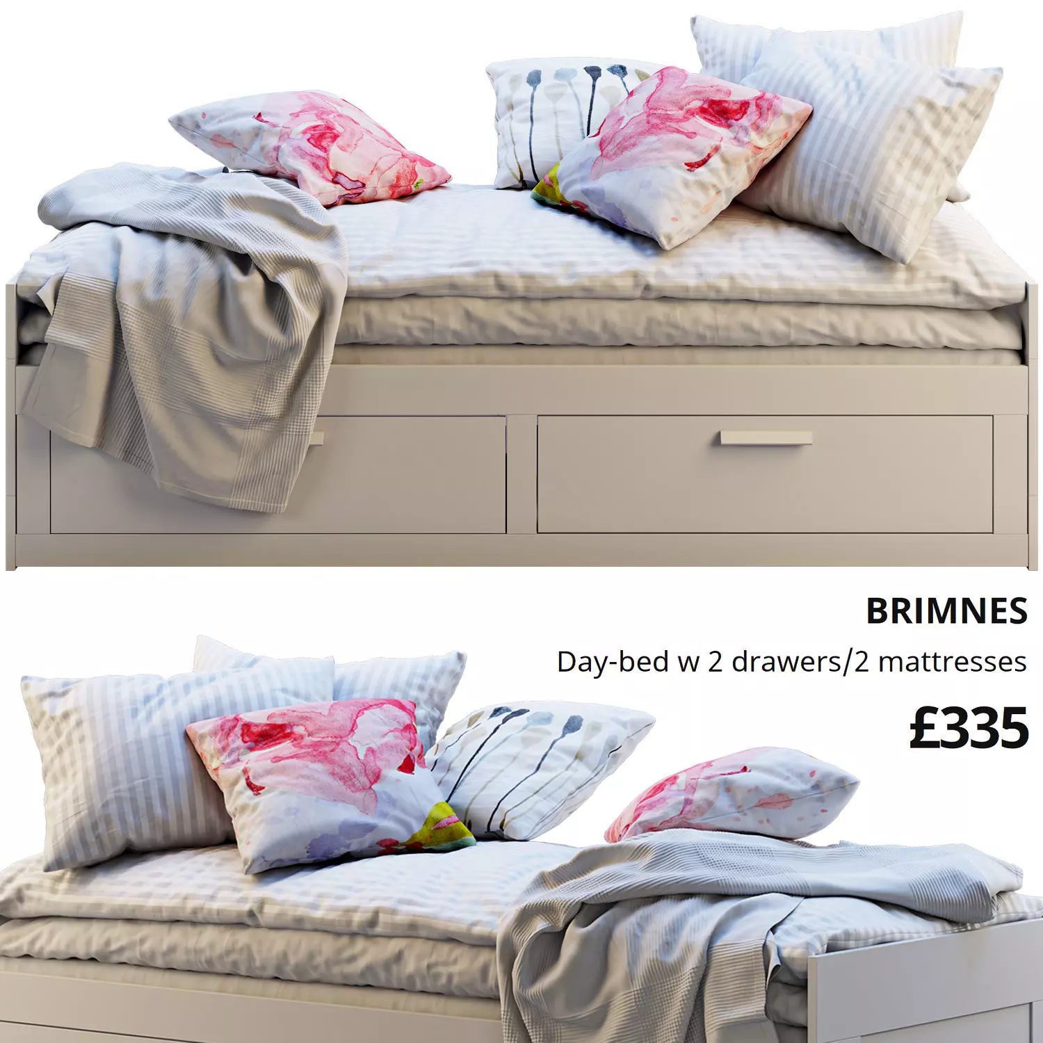 Brimnes 6 bed Ikea 3D model