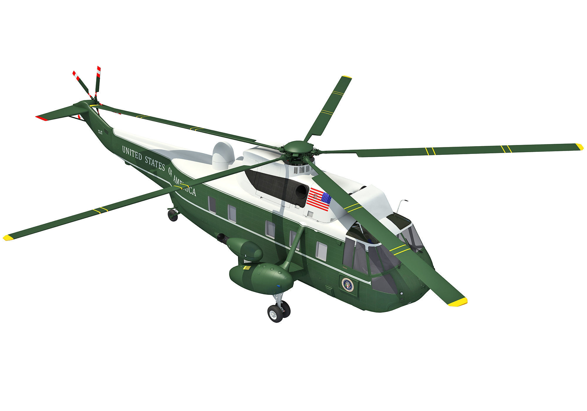 Marine One Helicopter 3D model_6