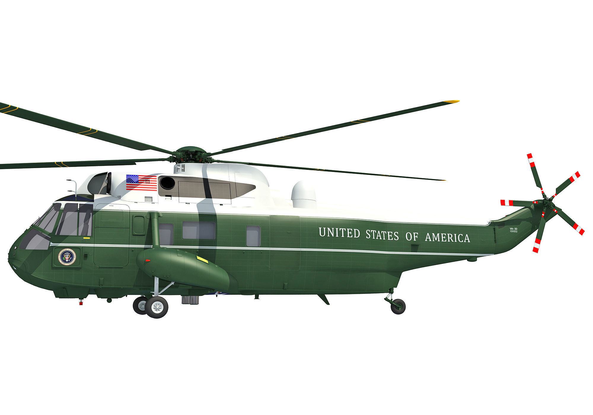 Marine One Helicopter 3D model_2