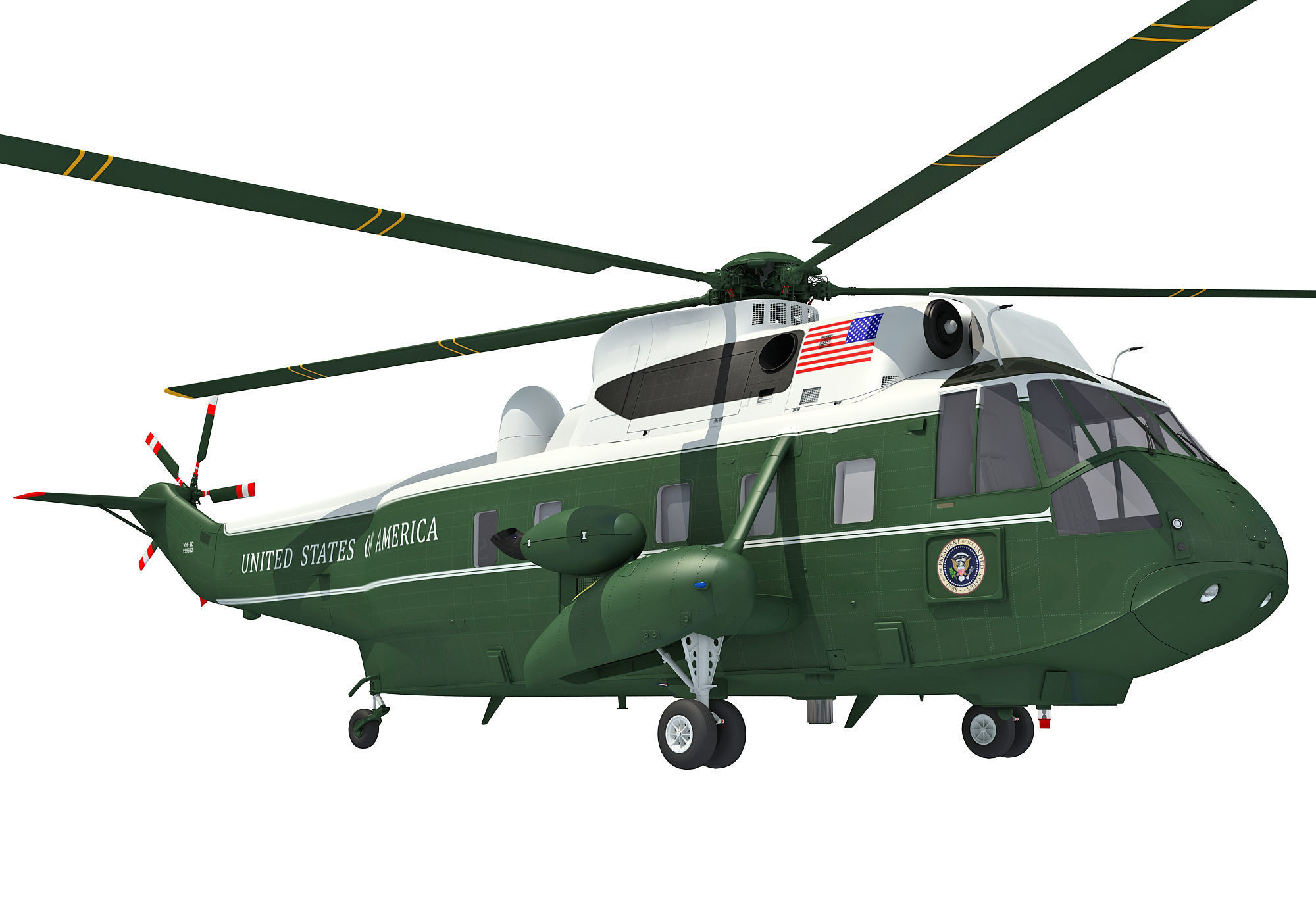 Marine One Helicopter 3D model_1