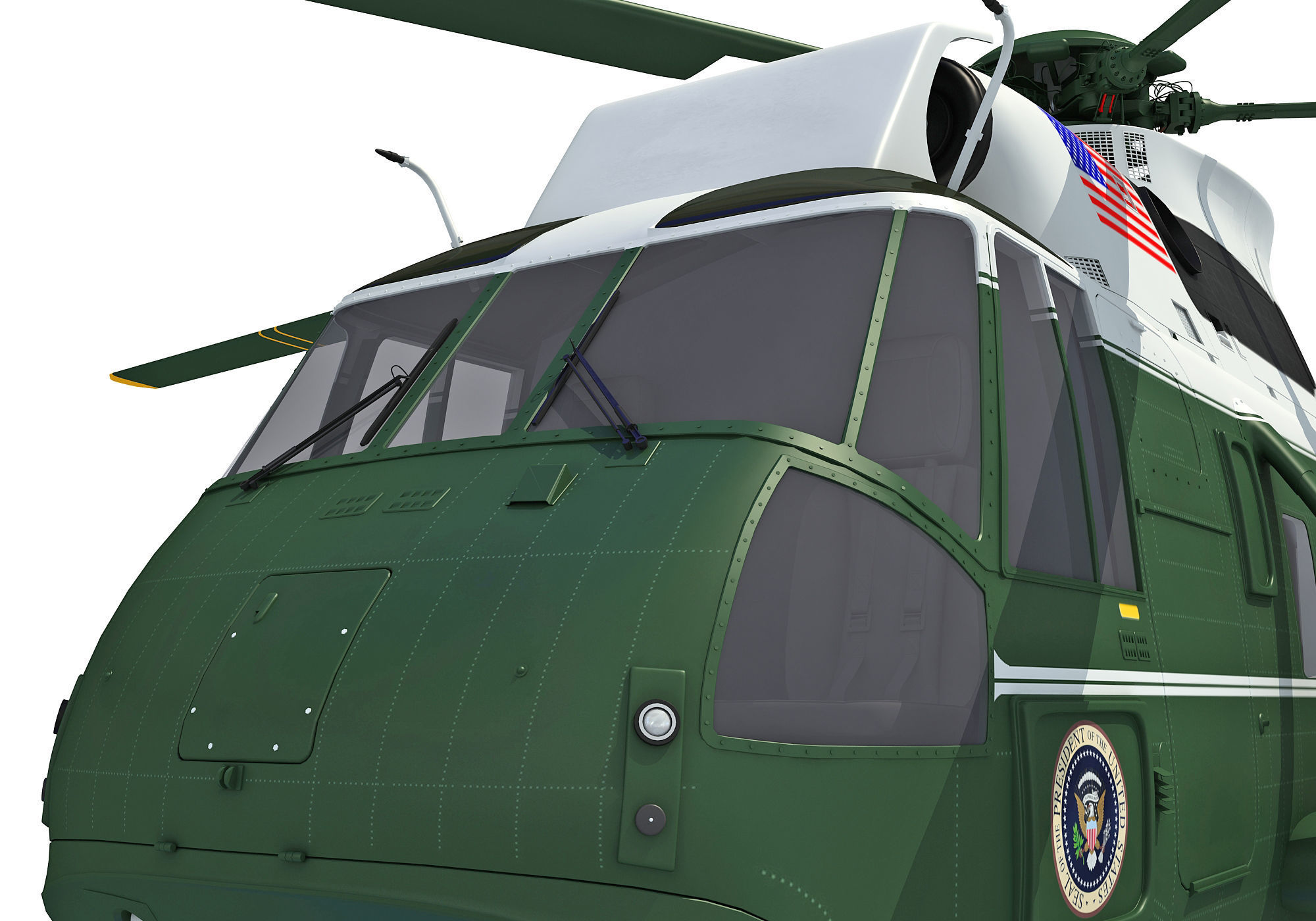 Marine One Helicopter 3D model_8