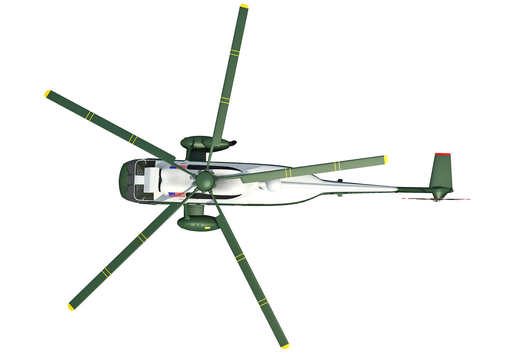 Marine One Helicopter 3D model_12