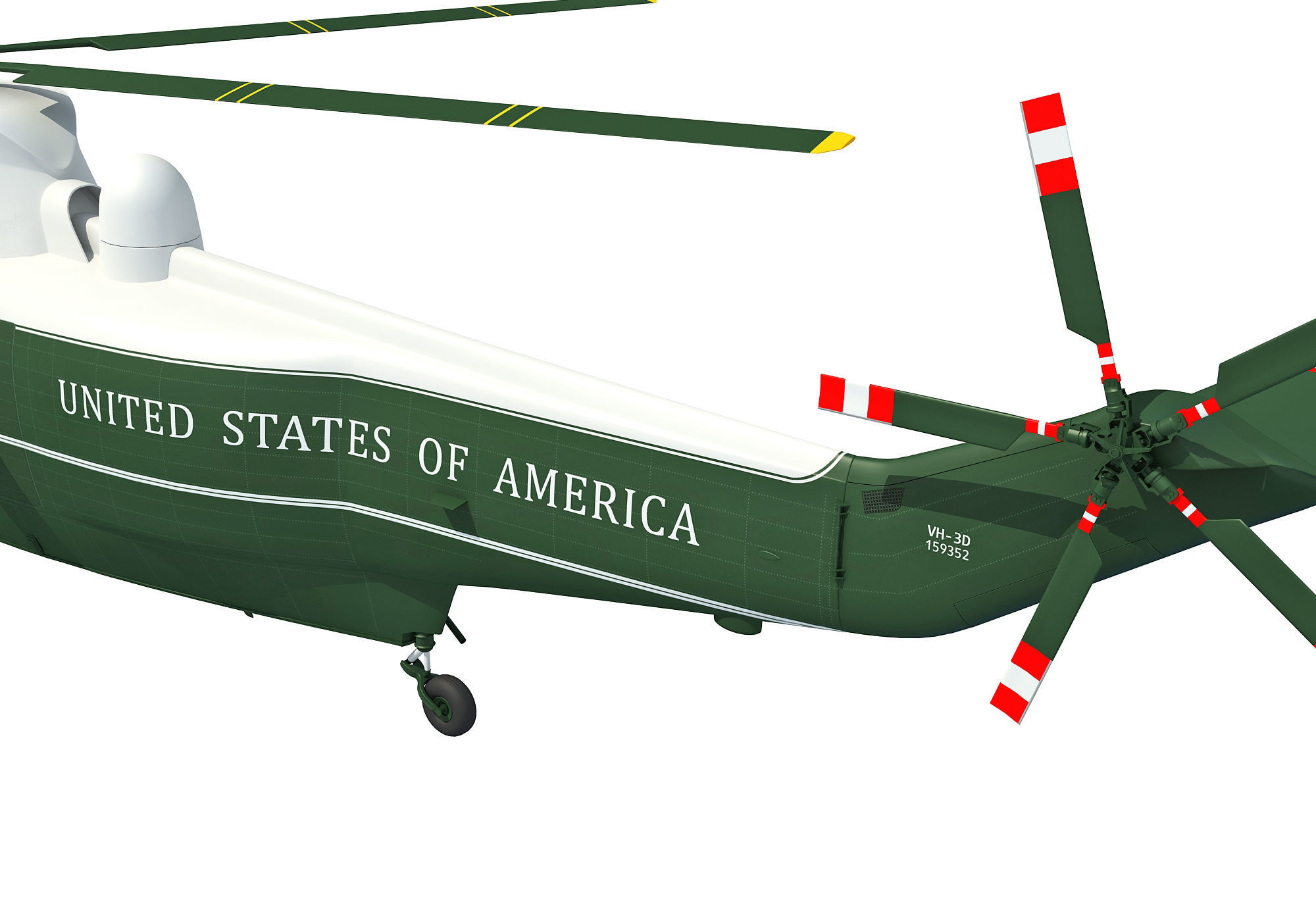 Marine One Helicopter 3D model_11