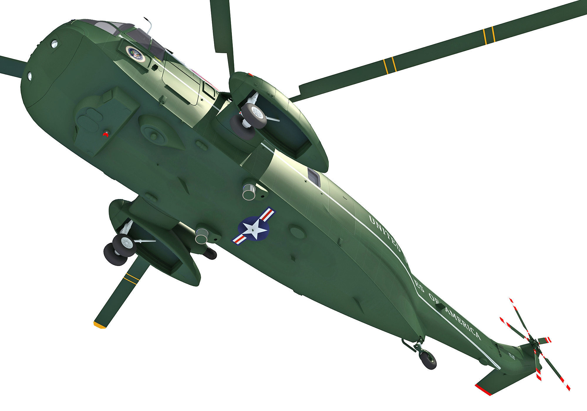 Marine One Helicopter 3D model_4