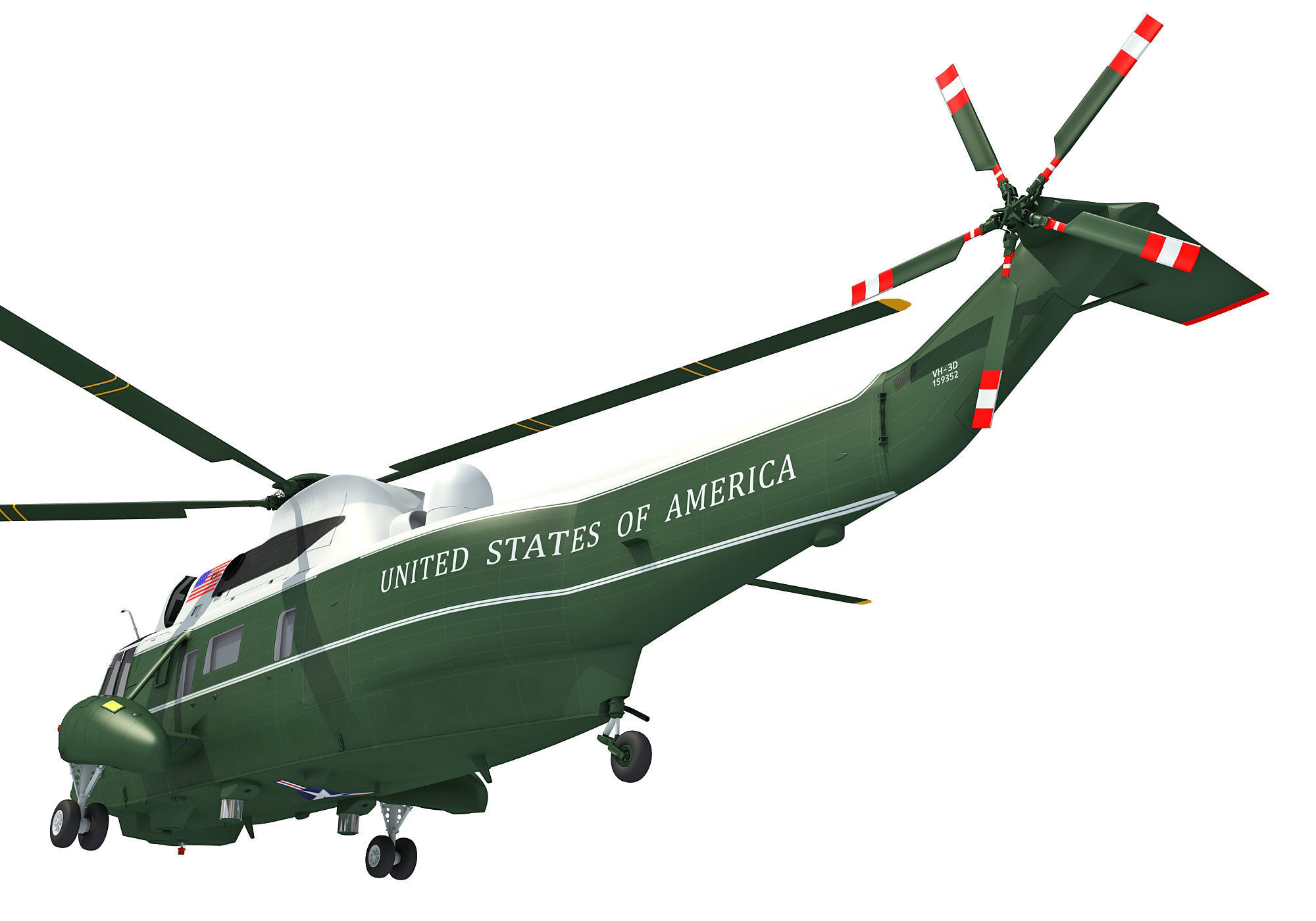 Marine One Helicopter 3D model_3