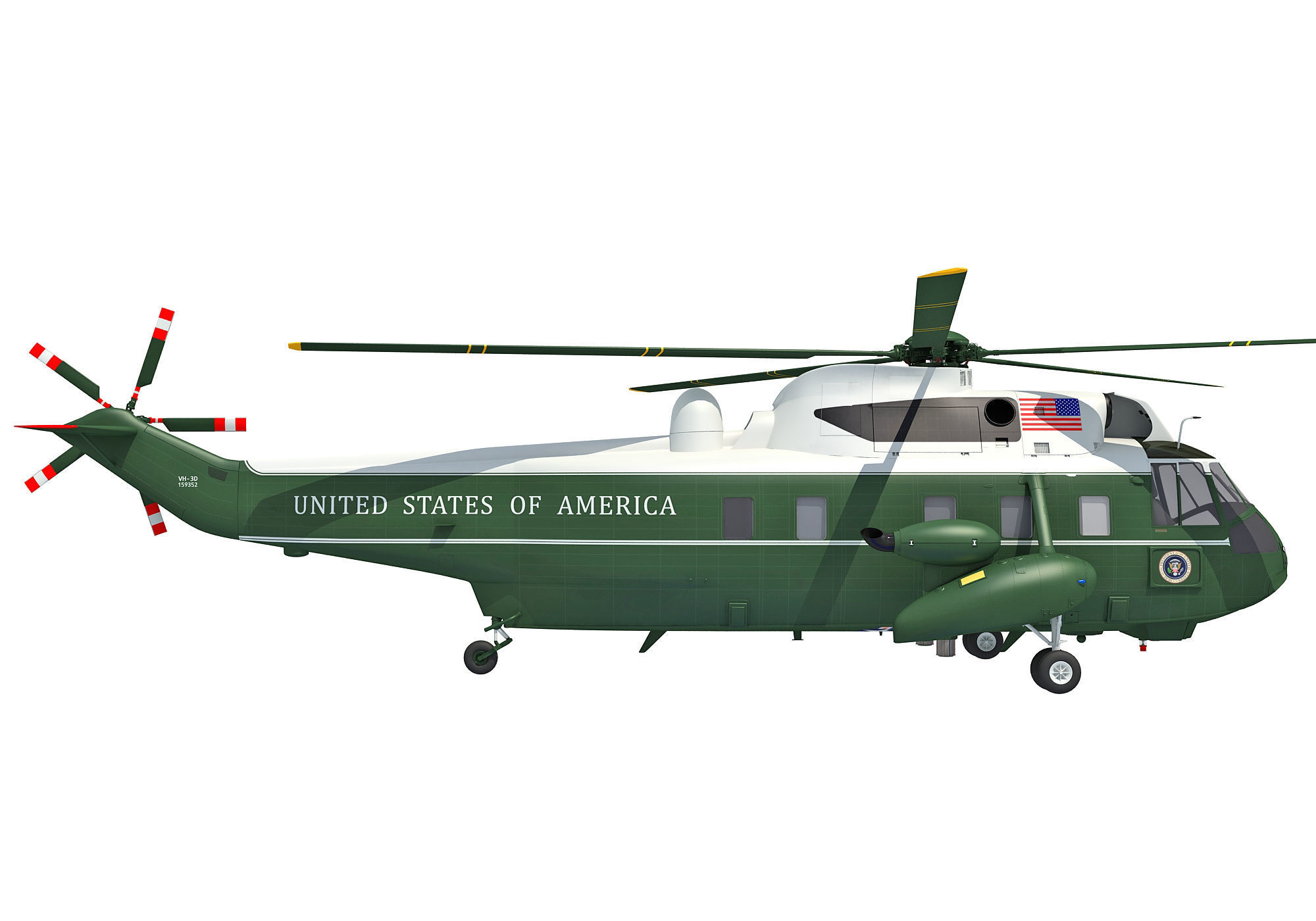 Marine One Helicopter 3D model_5
