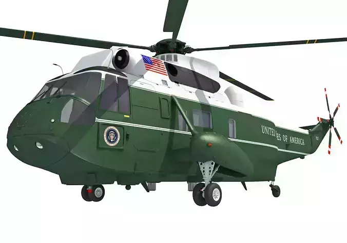 Marine One Helicopter 3D model