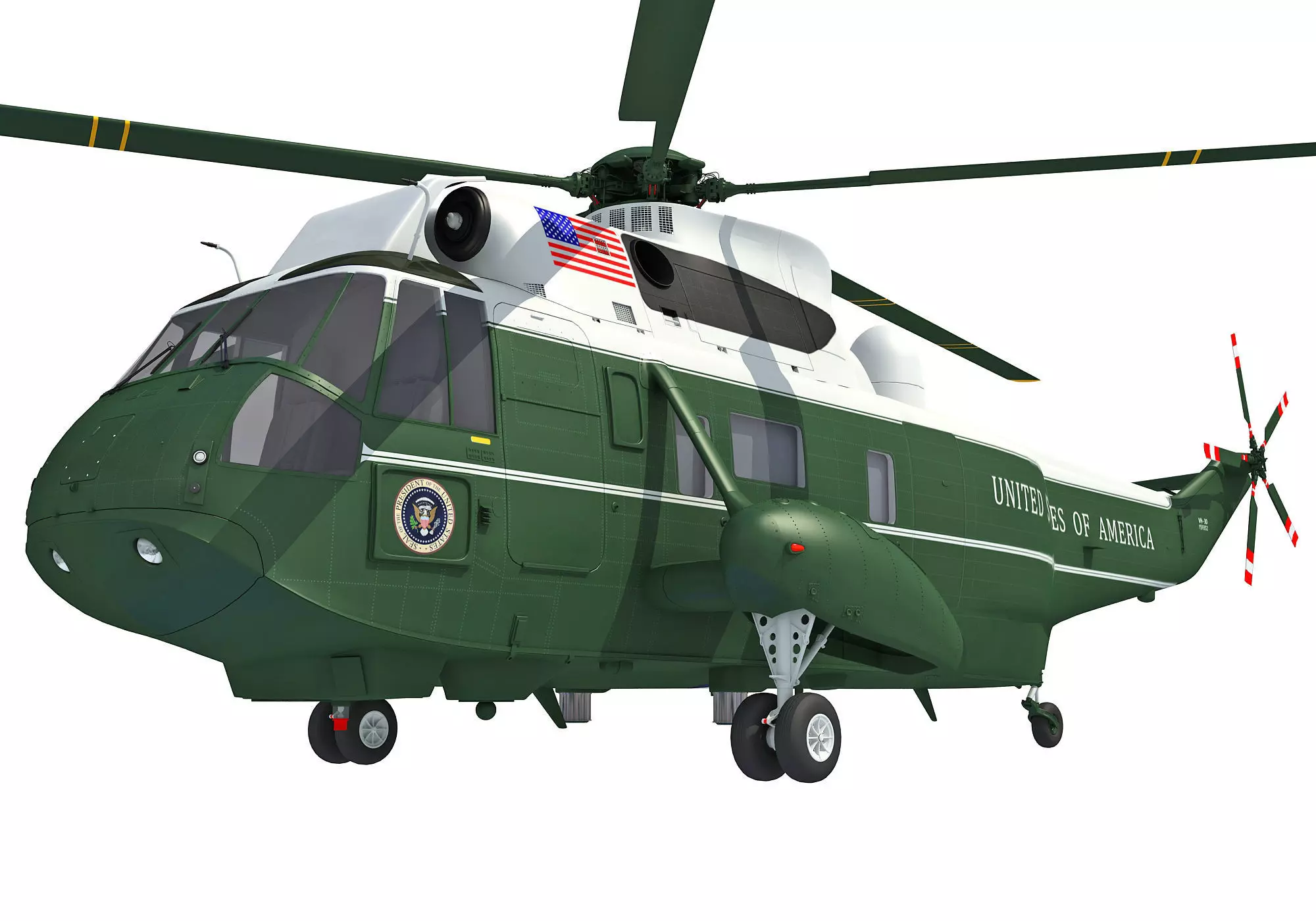 Marine One Helicopter 3D model_0