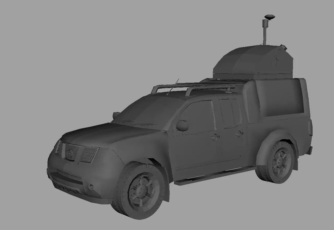 van 3D model nissan frontier pickup truck 3D model