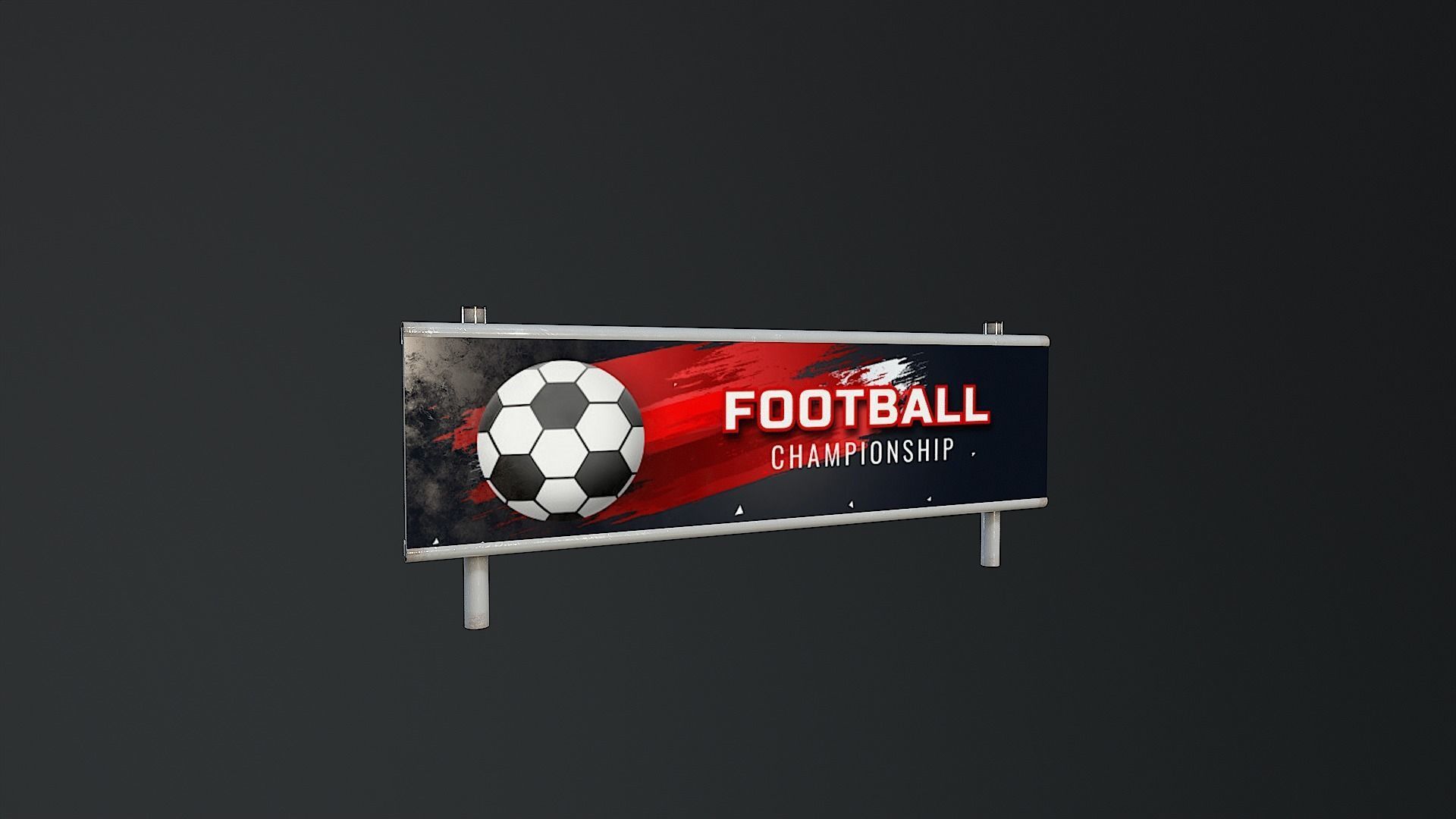 Low-Poly Soccer Field Pack Low-poly 3D model_2