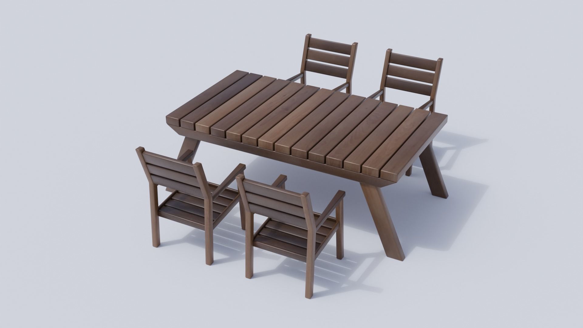 Outdoor Patio Asset Collection Low-poly 3D model_7