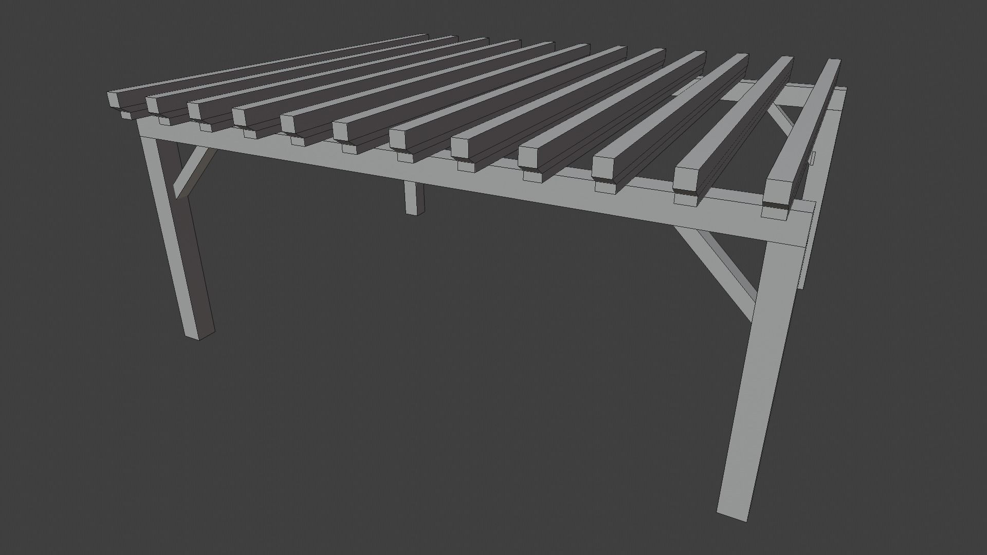 Outdoor Patio Asset Collection Low-poly 3D model_16