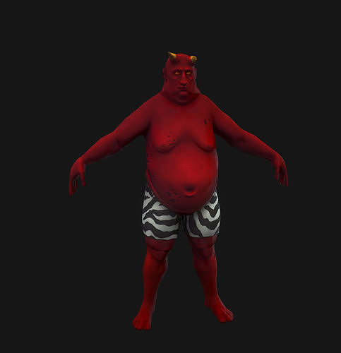 Devil Low-poly 3D model