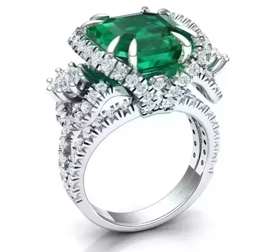 Sapphire ring - 3D print model