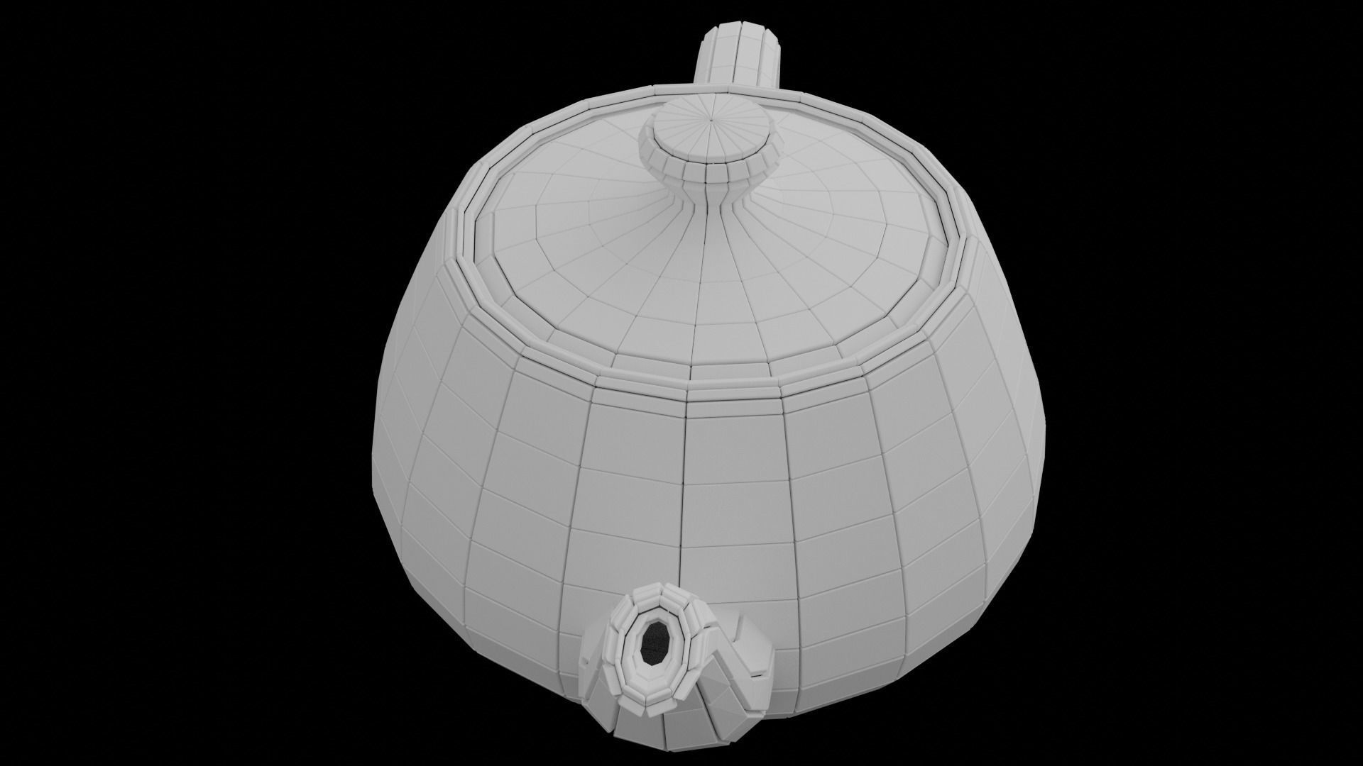 Teapot hardsurface deco Free 3D print model_7