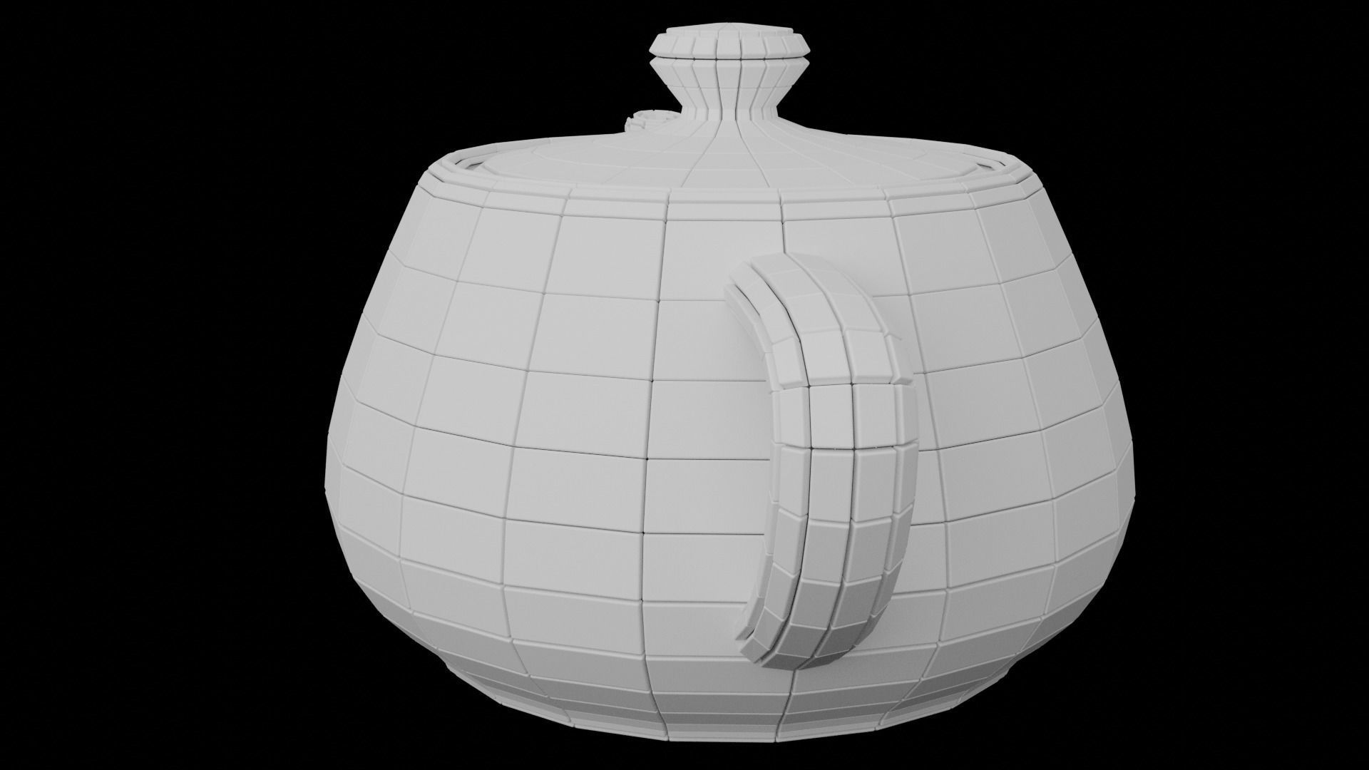 Teapot hardsurface deco Free 3D print model_4