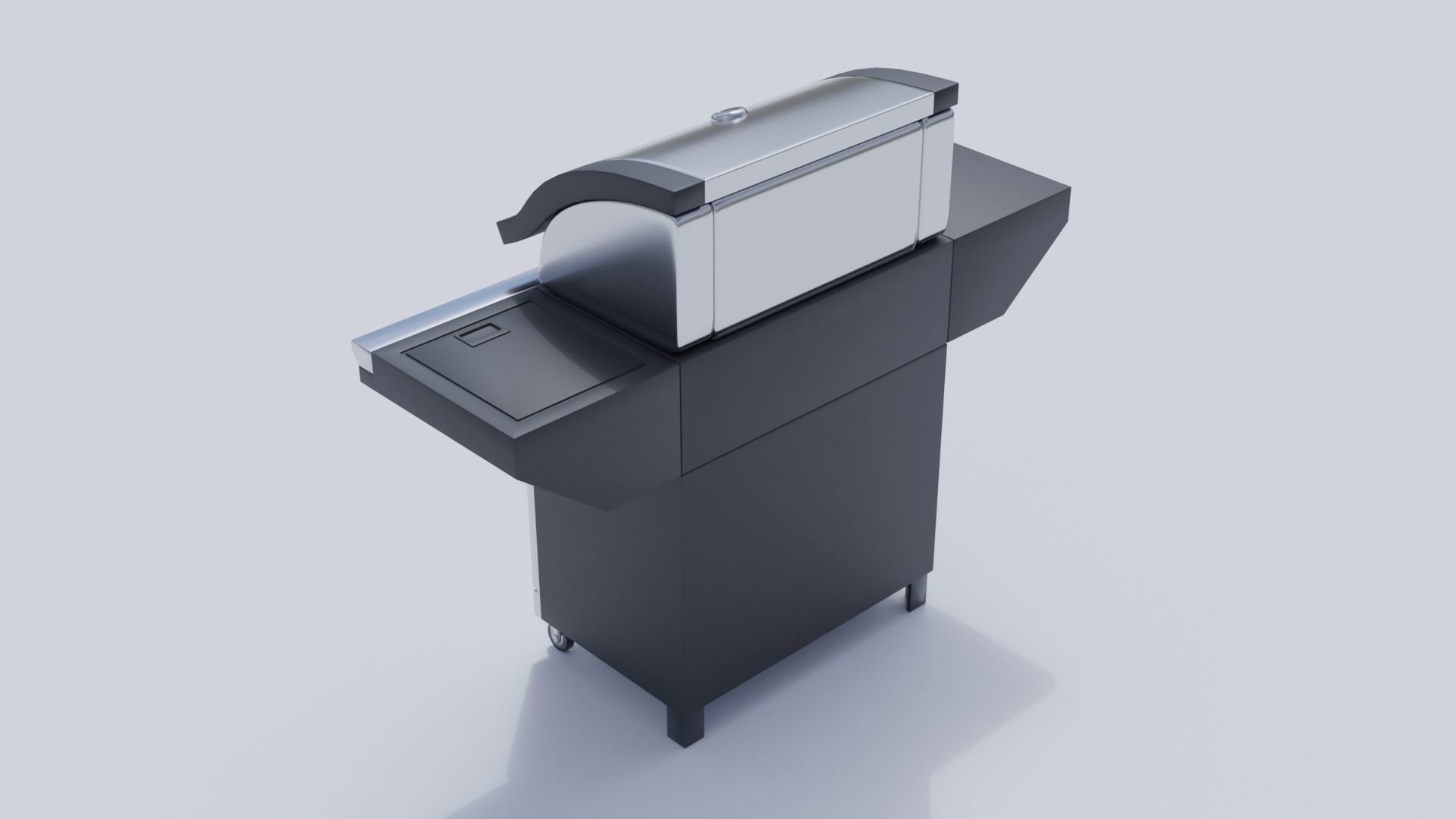 Outdoor Patio BBQ Low-poly 3D model_7