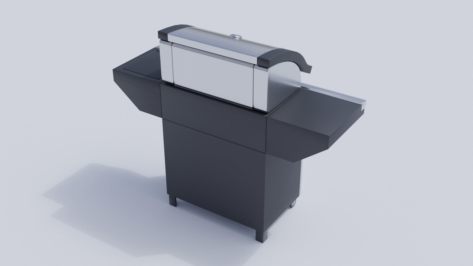 Outdoor Patio BBQ Low-poly 3D model_6