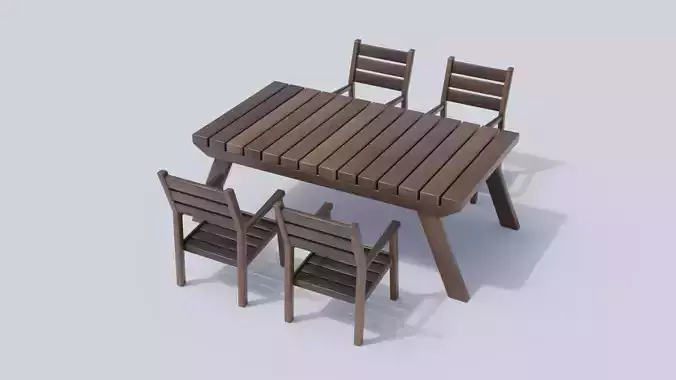 Outdoor Wooden Patio Dining Set