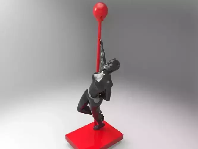 gatubela sculpture of man holding balloon