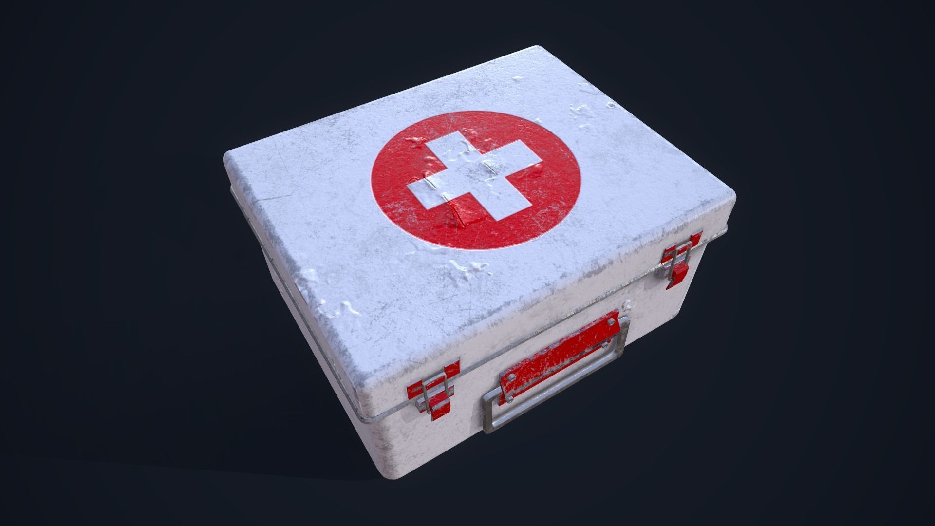 First Aid Kit Low-poly 3D model_10