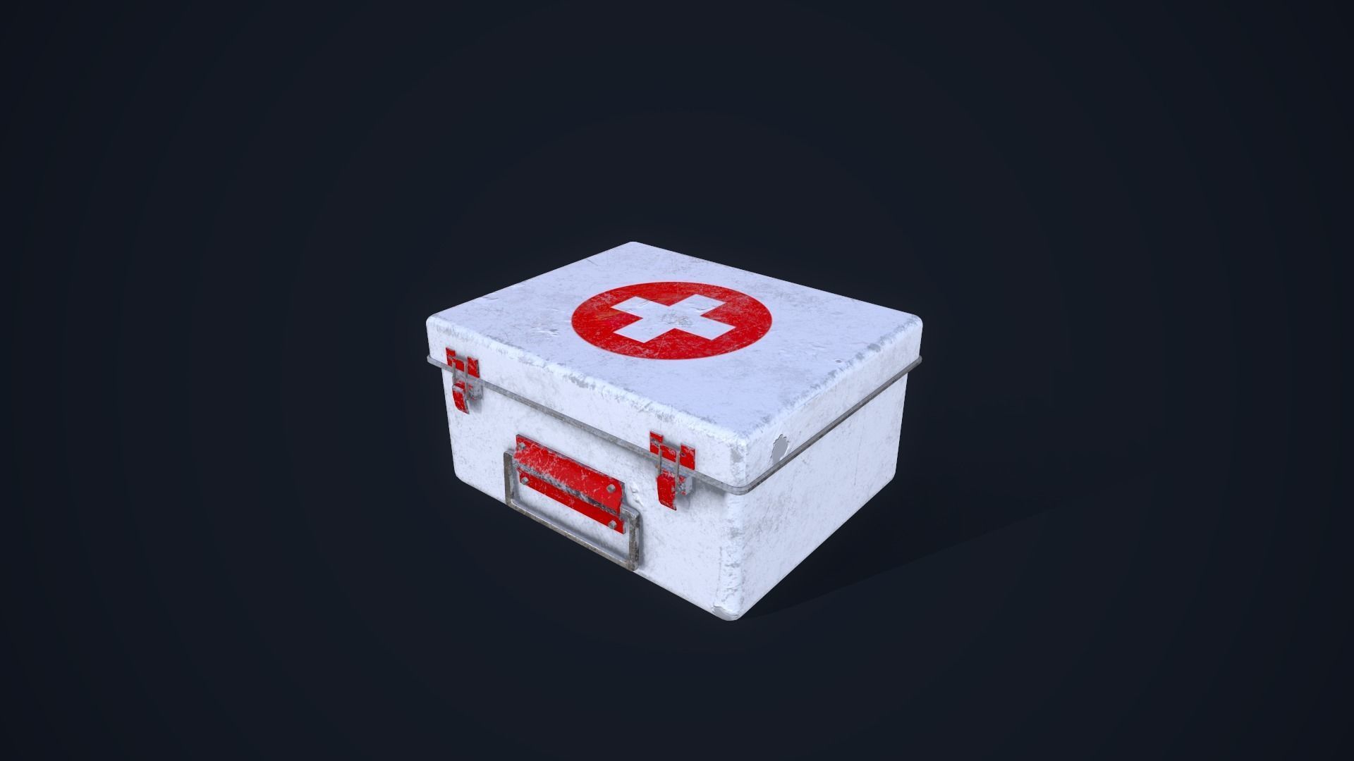 First Aid Kit Low-poly 3D model_3