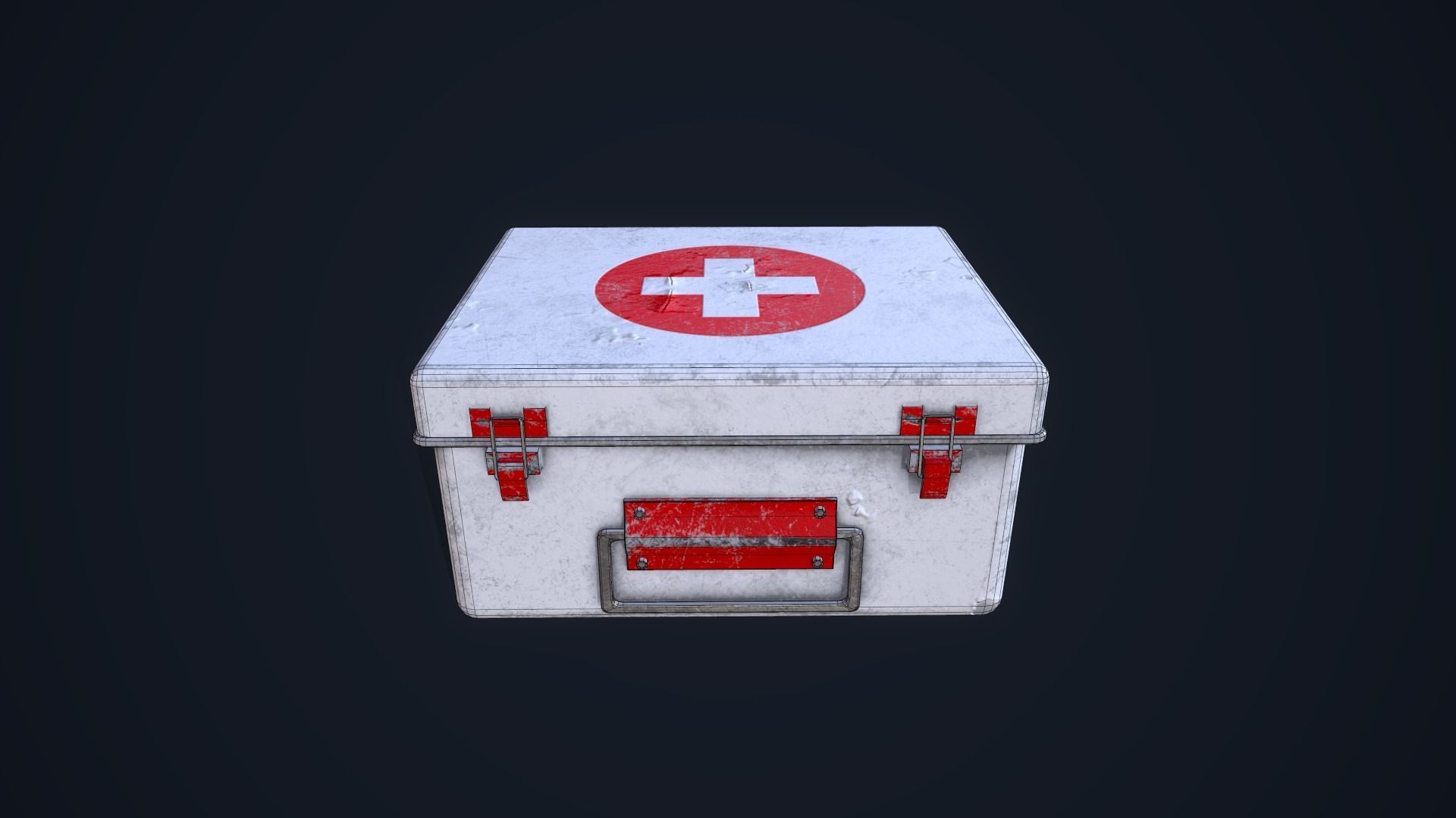 First Aid Kit Low-poly 3D model_12