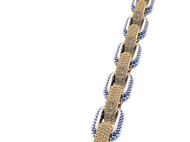 chain  necklace diamond cz STL 3D model_1