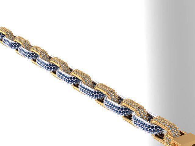 chain  necklace diamond cz STL 3D model_4