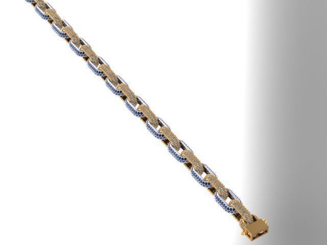 chain  necklace diamond cz STL 3D model_3