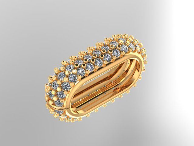 chain  necklace diamond cz STL 3D model_7