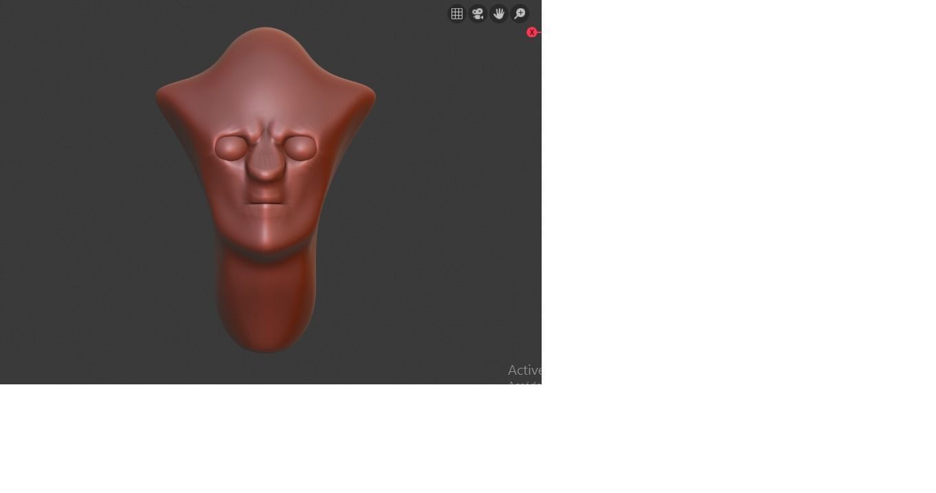 Alien Face Model 3D model_3