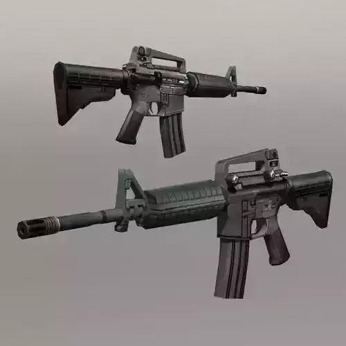 M4 Rifle Low-poly 3D model