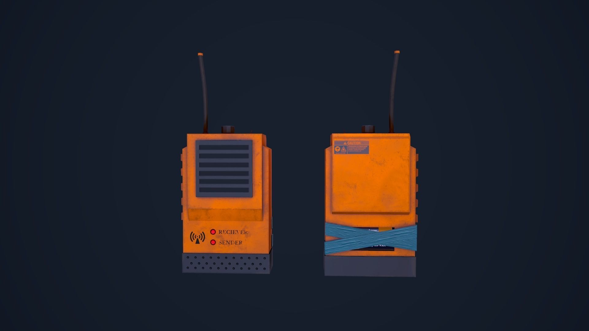 Walkie Talkie - Radio Low-poly 3D model_3