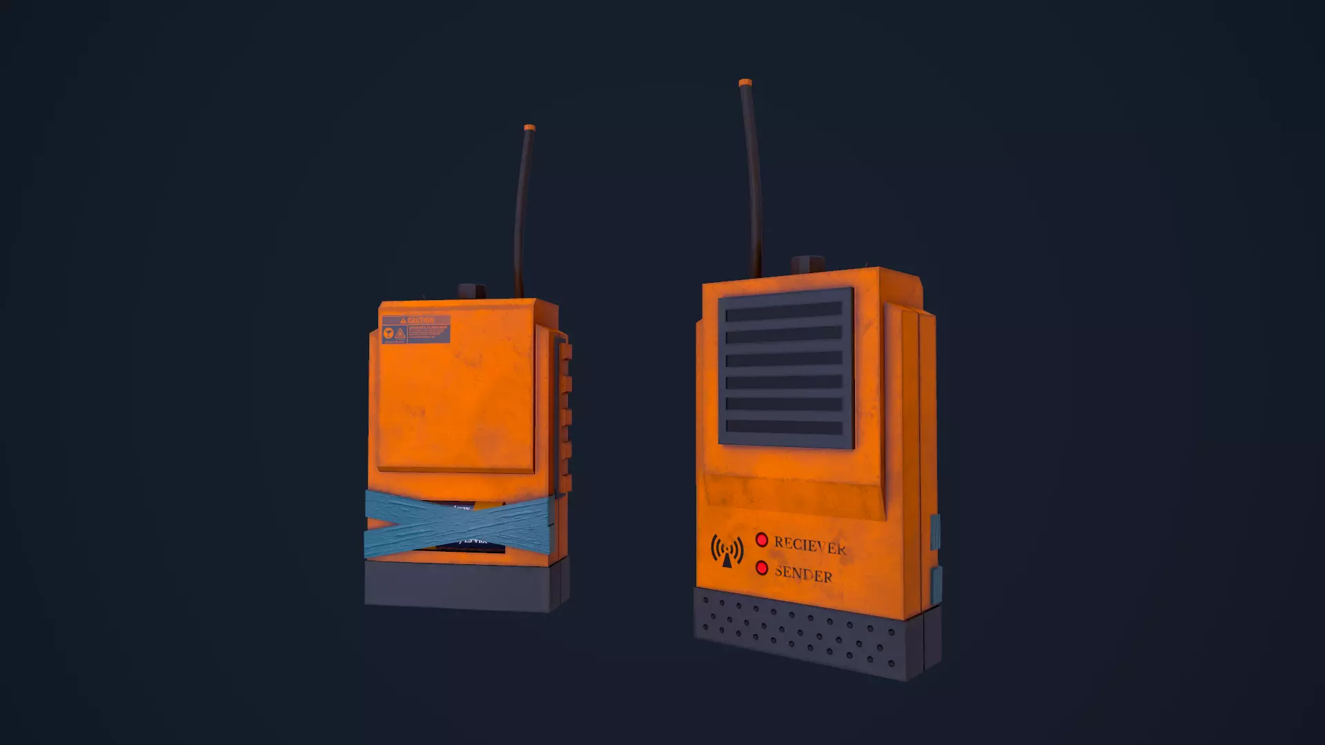 Walkie Talkie - Radio Low-poly 3D model_0