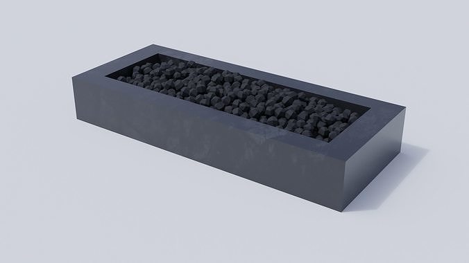 Outdoor Patio Firepit Low-poly 3D model