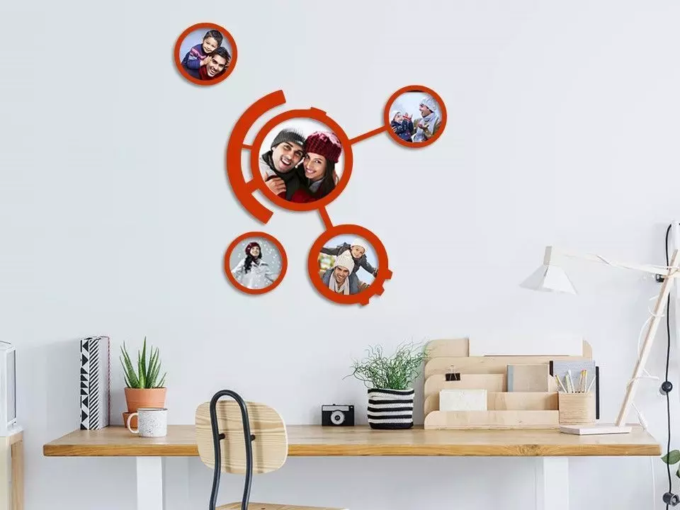 Circles photo frames 3D print model_0