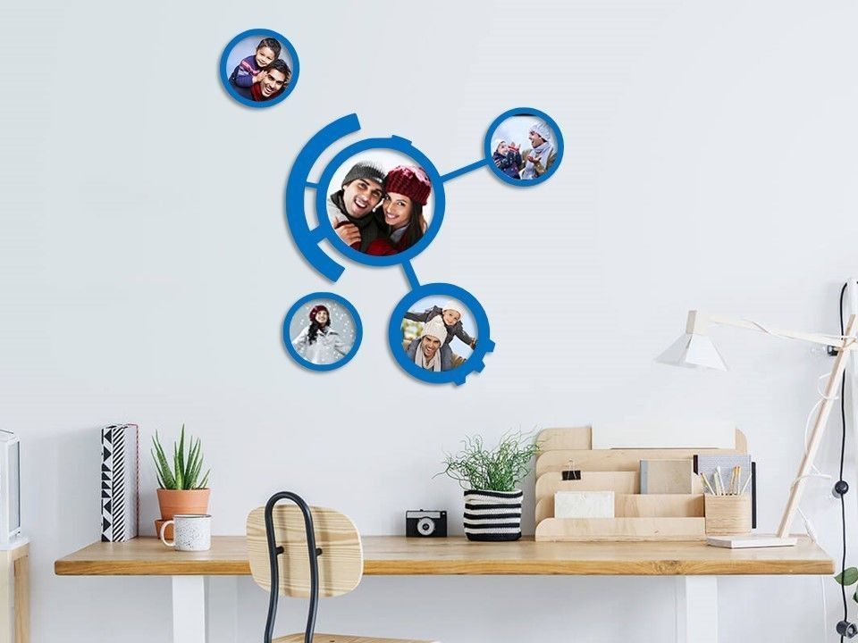 Circles photo frames 3D print model_1