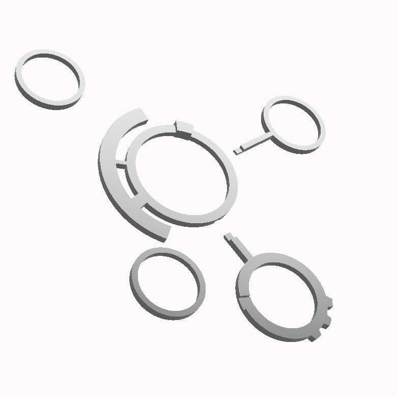 Circles photo frames 3D print model_9