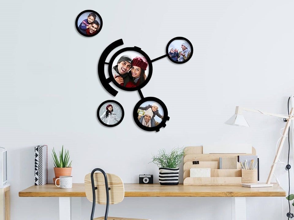 Circles photo frames 3D print model_2