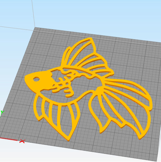 Fantail Goldfish wall decoration 3D print model_2