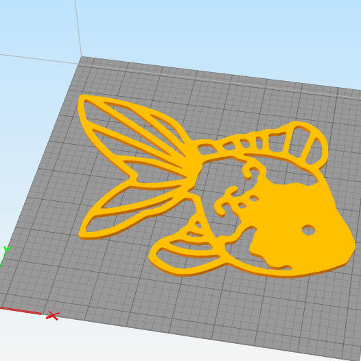Fantail Goldfish wall decoration 3D print model_1