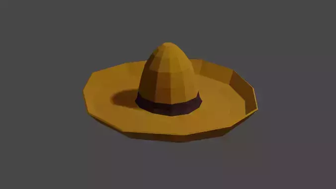 Sombrero mexican hat Free low-poly 3D model