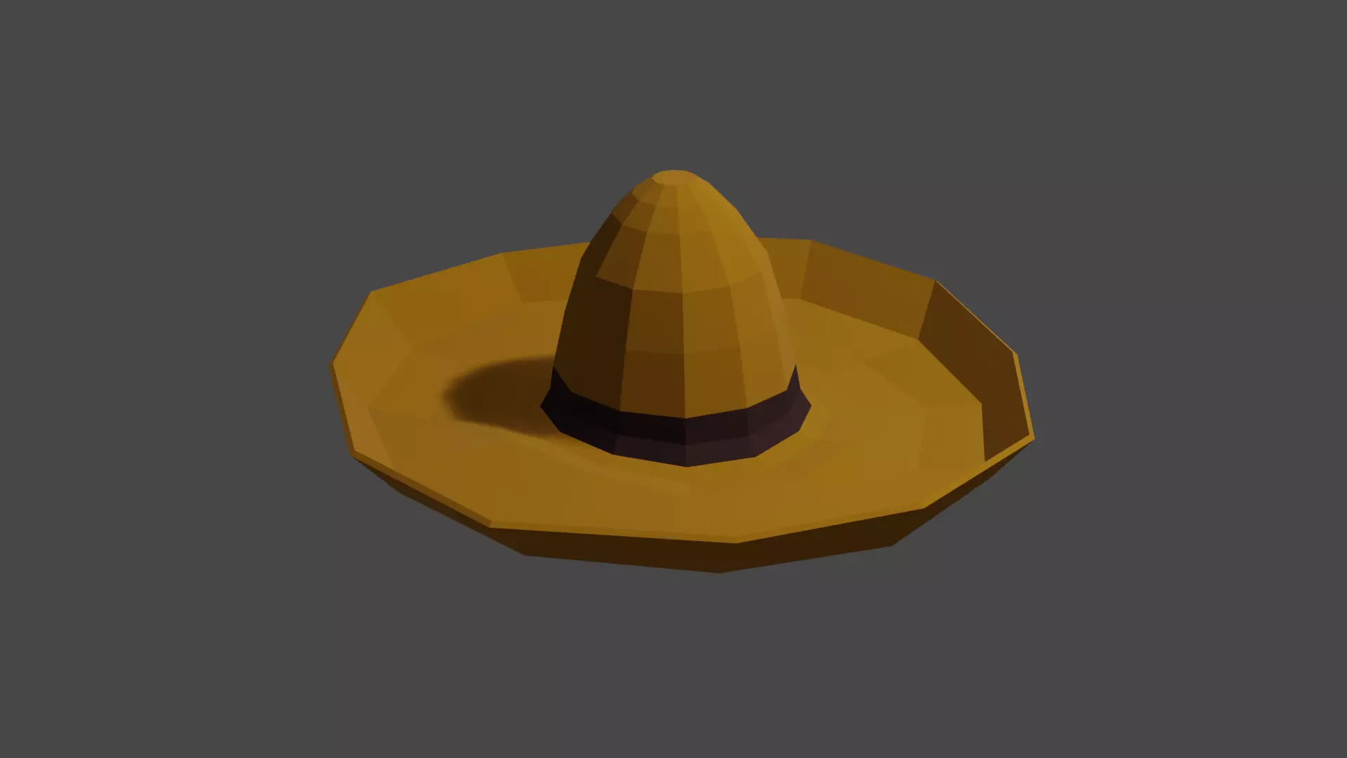Sombrero mexican hat Free low-poly 3D model_0