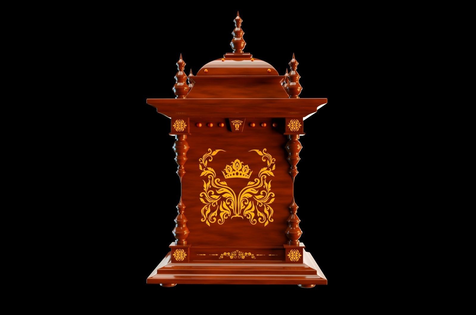 European craft clock-C4Dmodel 3D model_7