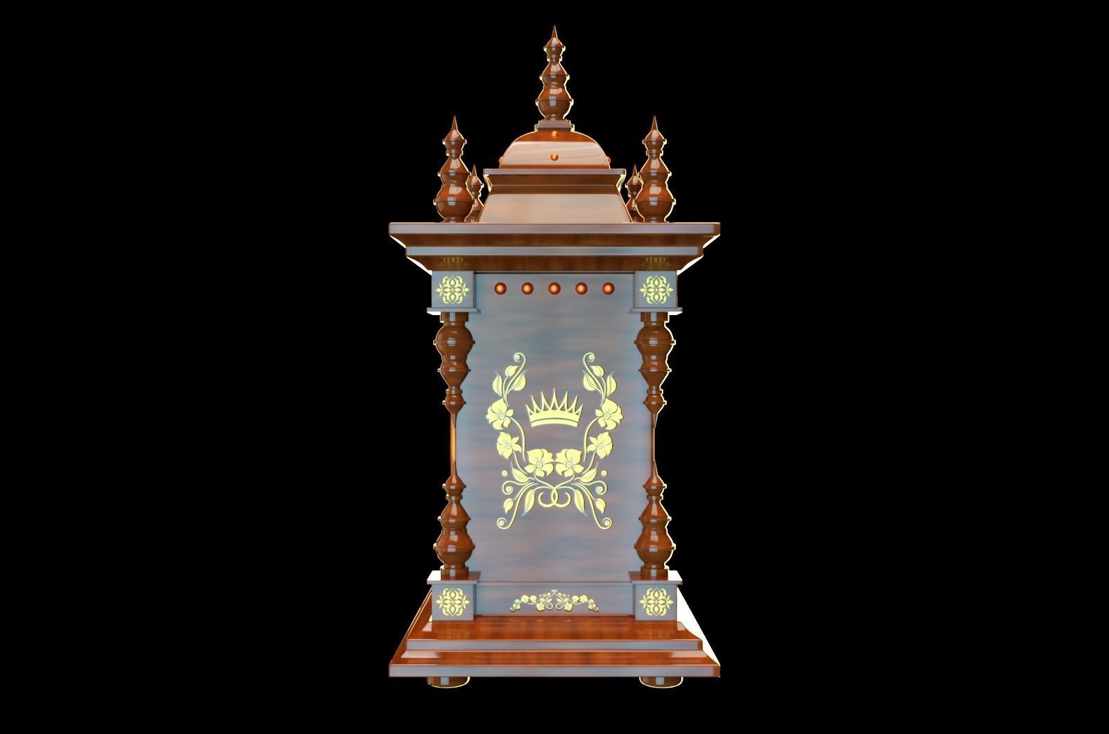 European craft clock-C4Dmodel 3D model_8