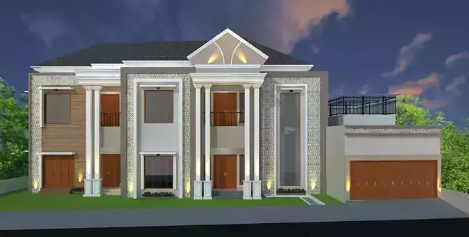 3D classic house